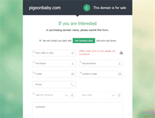 Tablet Screenshot of pigeonbaby.com